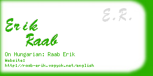 erik raab business card